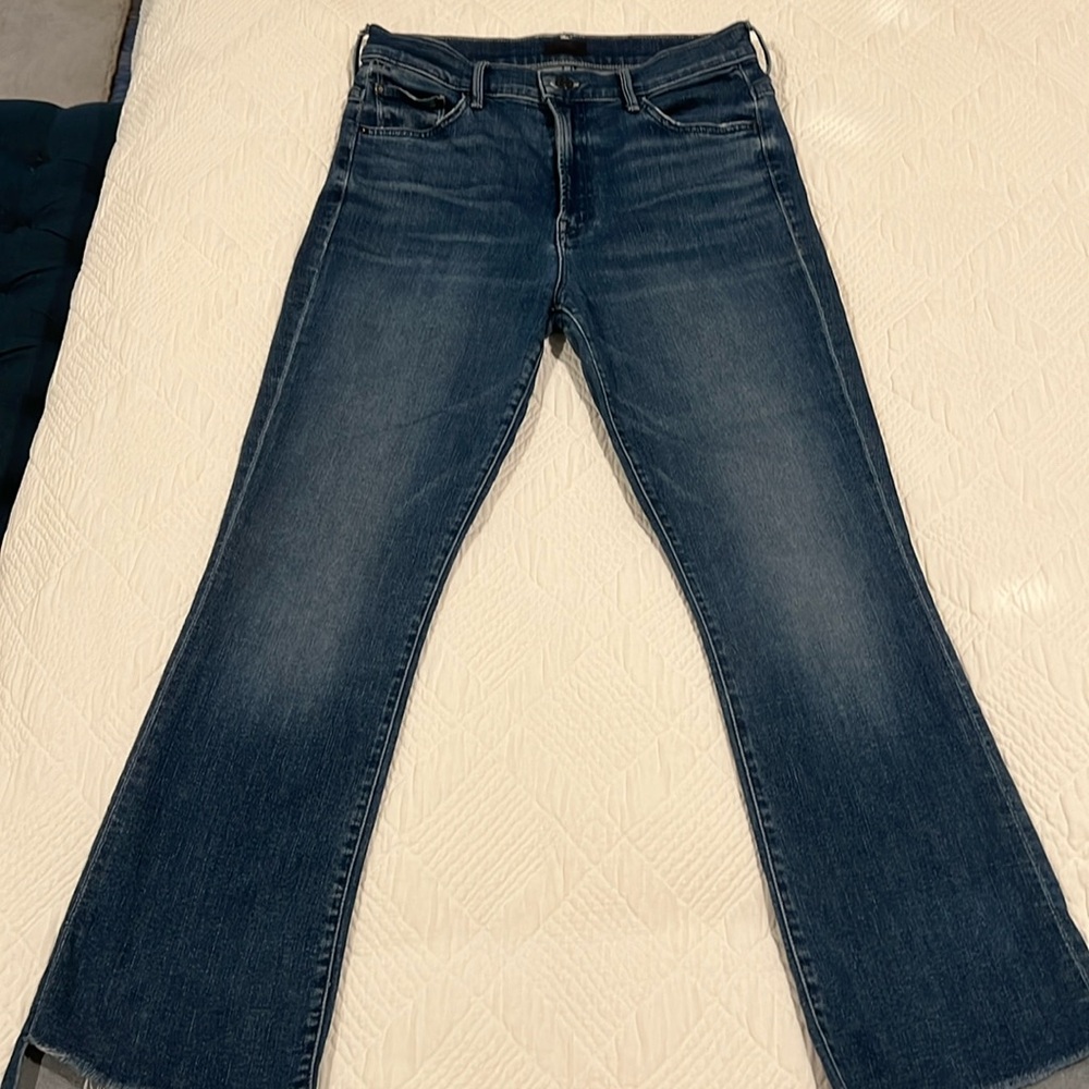 Mother The Insider Crop Step Fray Jean
